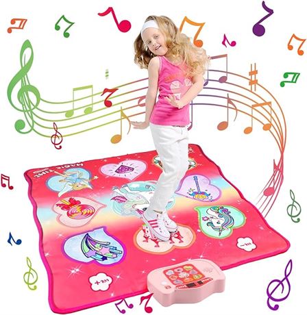 Unicorn Dance Mat for Girls, Electronic Music Dance Pad with Adjustable Volume
