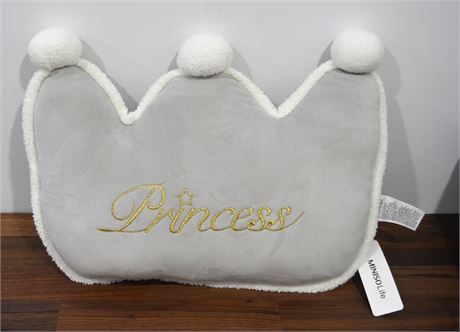 MINISO Cute Crown Cushion Stuffed Toy Flat Plush Soft  Princess 42cm