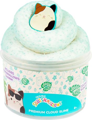 Original Squishmallows Cam The Cat Premium Coconut Scented Slime, 8 oz. Scented