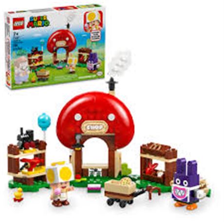 LEGO Super Mario Nabbit at Toad's Shop Expansion Set Build and Display Toy Set
