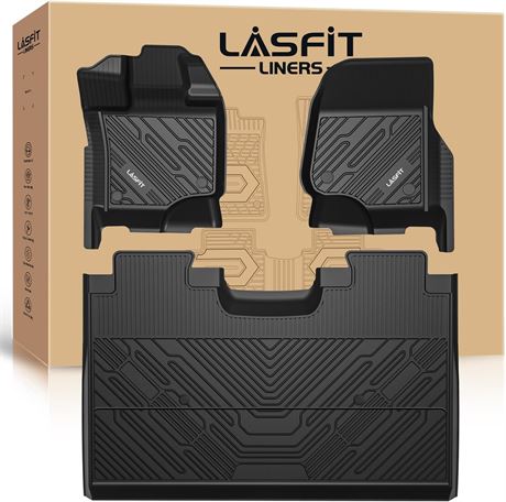 LASFIT Floor Mats for Ford F150/F-150 Lightning SuperCrew Cab 2015-2024