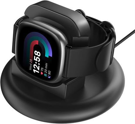 TiMOVO Charger Dock Compatible with Fitbit Versa 4/Versa 3/Sence 2/Sence