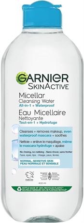 Garnier Micellar Cleansing Water, All-in-One Cleanser and Waterproof Makeup Remo