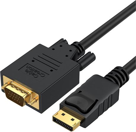 6FT CableCreation Displayport to VGA Cable, Displayport to VGA Adapter Gold Plat