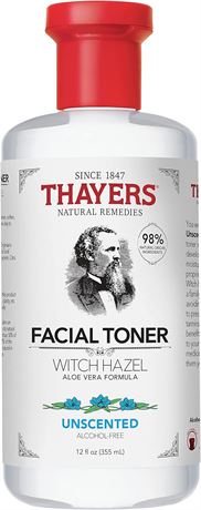 THAYERS Alcohol-Free Witch Hazel Unscented Face Toner Skin Care with Aloe Vera