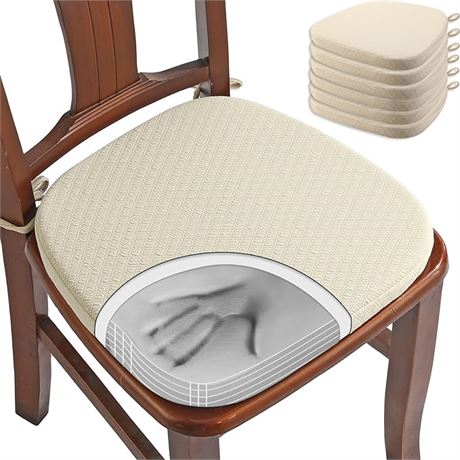 BUYUE Luxury Memory Foam Chair Cushions 6 Pack