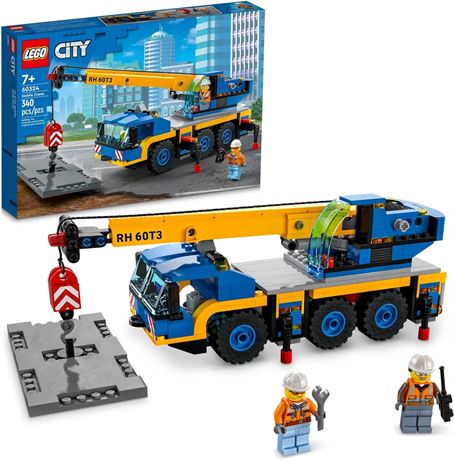 LEGO City Great Vehicles Mobile Crane Truck Toy Building Set 60324