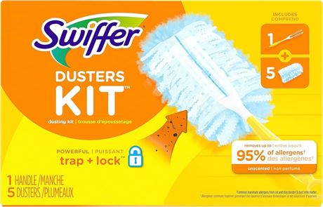 Swiffer 180 Dusters Starter Kit Unscented Scent, 1 Set