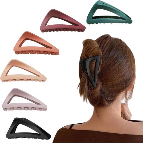 Hair Claw Clips Girls Women Nonslip French Matte Claw Clip for Thin Hair Curly