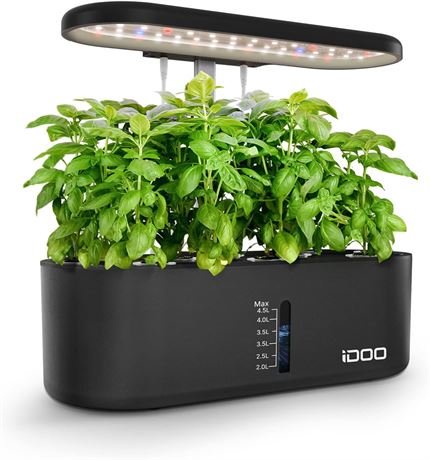 iDOO Hydroponics Growing System Indoor Garden, 10 Pods Indoor Herb Garden Kit