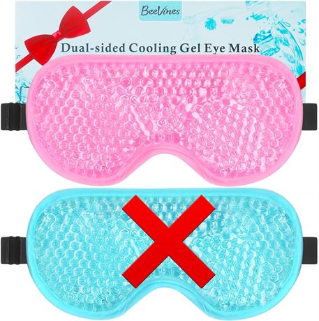 BeeVines Gel Eye Mask, 2 Pack Cooling Ice Sleeping Masks for Puffy Eyes Face