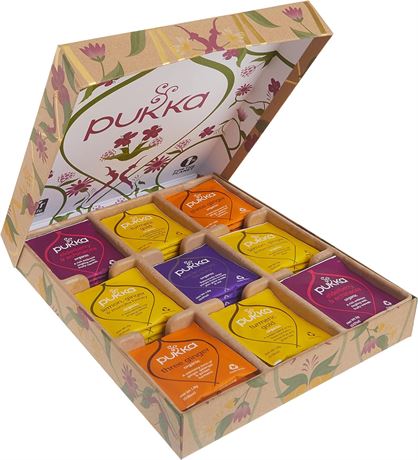 Pukka Tea Bags Organic Selection Box 1p ct, Count, 45 Count