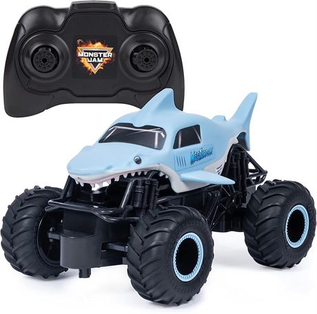 Monster Jam, Official Megalodon Remote Control Monster Truck, 1:24 Scale, 2.4 G