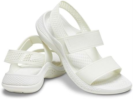 US 10 Crocs Women's Literide 360 Sandals, Almost White