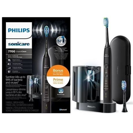 Philips Sonicare ExpertClean 7700 Rechargeable Electric Toothbrush with UV Sanit