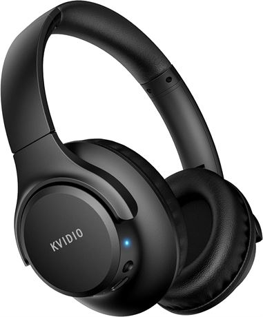 Bluetooth Headphones Over Ear, KVIDIO 55 Hours Playtime Wireless Headphones