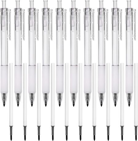 AIEX 20pcs Mechanical Everlasting Pencil with Refill, 10pcs Inkless Pencil