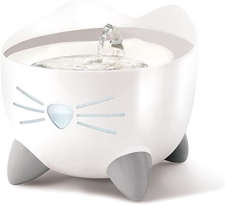 2.5Liters, Catit PIXI Drinking Fountain – Cat Water Fountain with Triple Filter