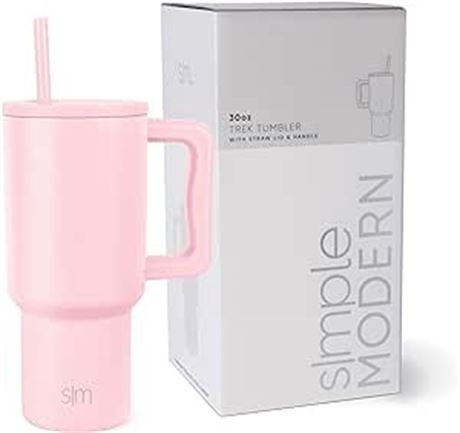 Simple Modern 30 oz Trek Tumbler with Handle and Straw Insulated Stainless Steel