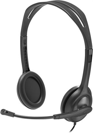 Logitech H111 Stereo Headset with 3.5 mm Audio Jack Black