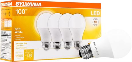 Sylvania Home Lighting 78101 Sylvania, 100W Equivalent, Led Light Bulb, A19 Lamp