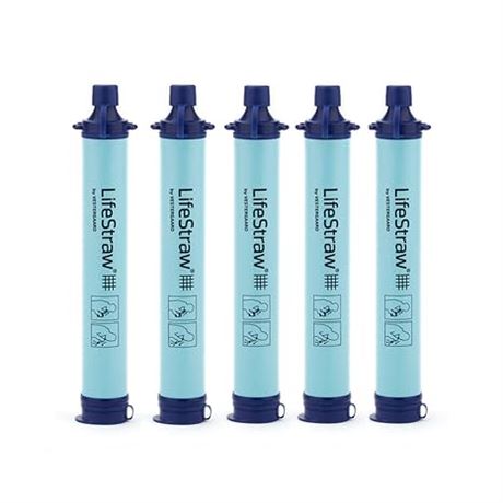LifeStraw Personal Water Filter, 5-Pack, Blue