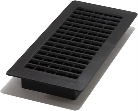 Decor Grates PL410-BLK 4-Inch by 10-Inch Plastic Floor Register, Black
