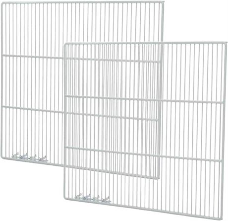 Set of 2 Commercial Freezer and Refrigerator Replacement Shelves 24.5" x 20.75"