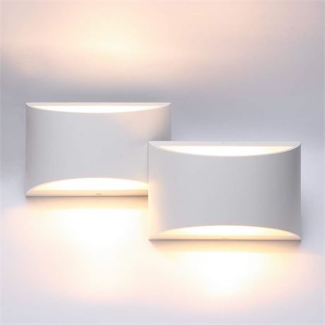 Set of 2 Aipsun 9W Modern Indoor LED Wall Sconce Aluminum Interior Wall Lights
