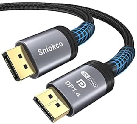 Certified 8K DisplayPort Cable 1.4, Sniokco 8K DP Cable 2M
