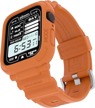 Elkson Designed for Apple Watch Series 9/8/7/6/SE/5/4 [45/44mm], Quattro Pro