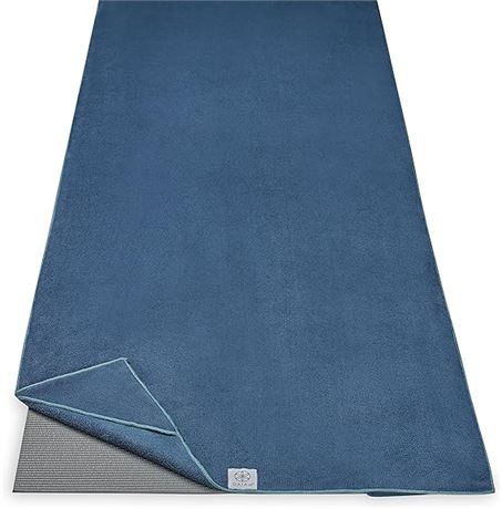 70" Long x 26" Wide Gaiam Yoga Towel - Mat Sized Active Dry Non Slip Moisture