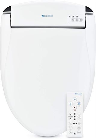Brondell Swash SE600 Bidet Seat in Elongated White with Air Dryer and Stainless