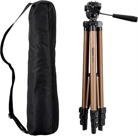 Basics Lightweight Camera Mount Tripod Stand With Bag - 16.5 - 50 Inches