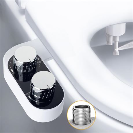 COSYLAND Non-Electric Bidet Toilet Attachment, Self-Cleaning Dual Nozzle