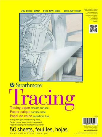 Strathmore 370900 25-Pound 50-Sheet Strathmore Tracing Paper Pad, 9 by 12-Inch