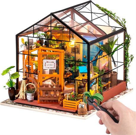ROBOTIME DIY Dollhouse Wooden Miniature Furniture Kit