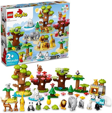 LEGO DUPLO Wild Animals of The World Toy 10975, with 22 Animal Figures