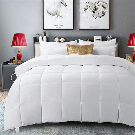 All Season Comforter King Size White Cooling Comforter