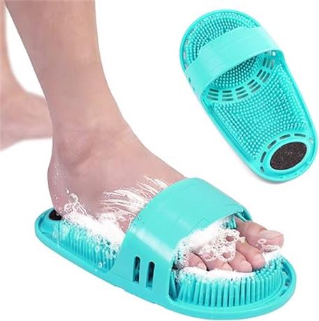 Green Meidong Silicone Shower Foot Scrubber Personal Foot Massage and Cleaning