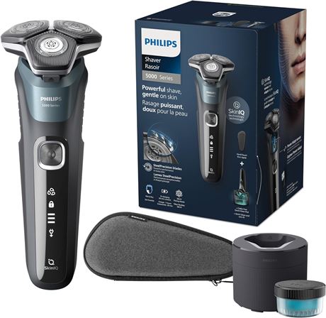 Philips Shaver Series 5000, Wet & Dry Electric Shaver with Quick Clean Pod