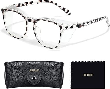 Jupswan Anti Fog Safety Glasses futi fang, Color: White Leopard