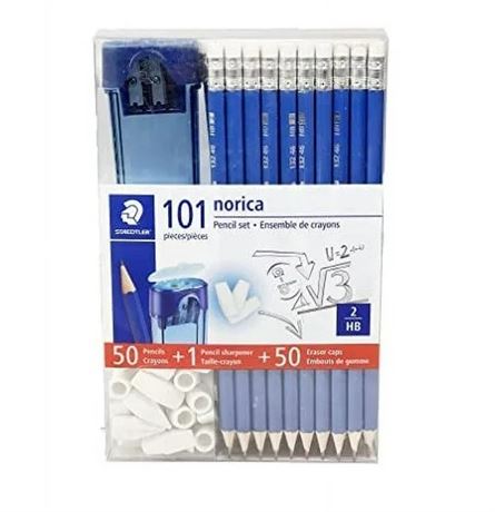 Graphite HB2 Graphic 101 Piece 50 Pencils +  Pencil Sharpener