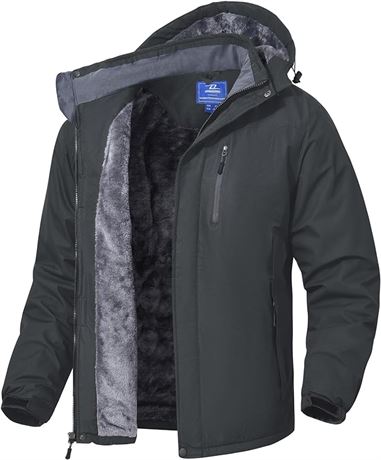 2XL - SPOSULEI Mens Skiing Jackets with Hoode Snowboard Rain Waterproof Fleece