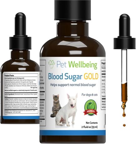 Pet Wellbeing Blood Sugar Gold for Cats- 2 oz (59 ml)