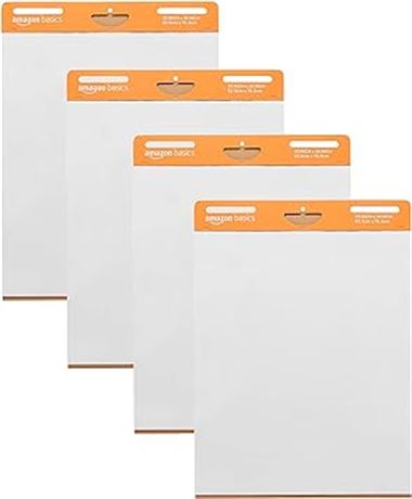 Amazon Basics Sticky Easel Pad, 25 x 30-Inch, 4-Pack