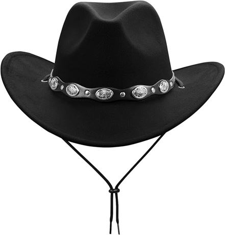O/S AoMoon Cowboy Hat for Women and Men Stylish Western Cowgirl Hat