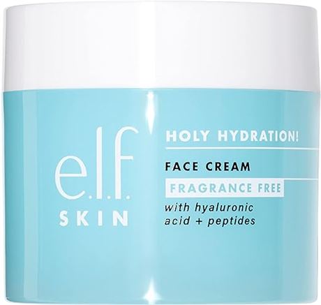 e.l.f. Holy Hydration! Face Cream - Fragrance Free, Moisturizes & Softens Skin,