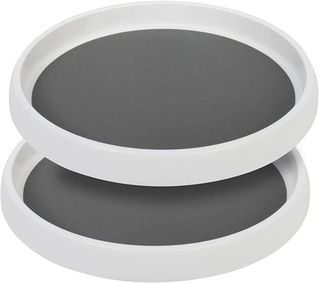 Rarapop 2 Pack Non Skid Lazy Susan Turntable Display Stand, 12-Inch Rotating