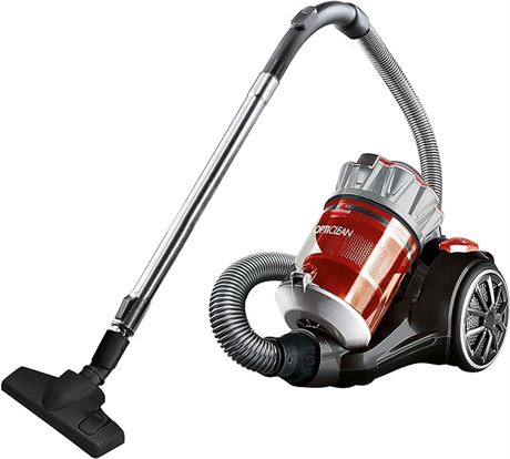 Bissell 1547E OptiClean Multi-Cyclonic Bagless Canister Vacuum, Red